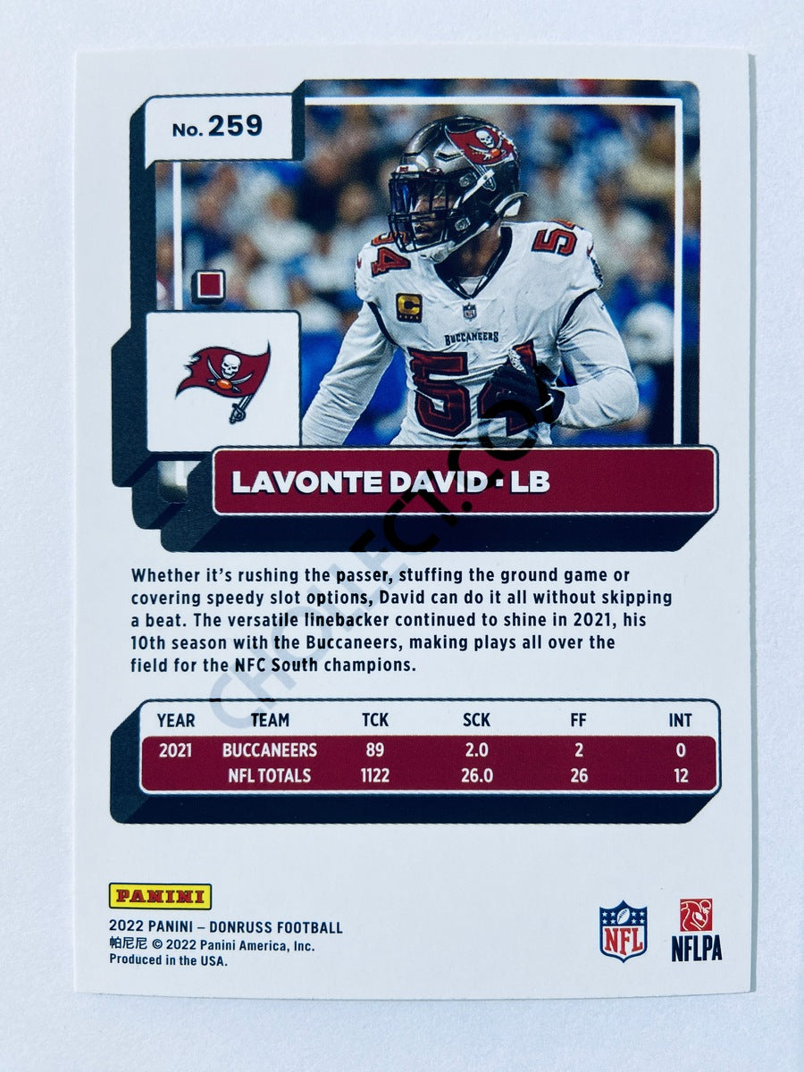 Lavonte David - Tampa Bay Buccaneers 2022 Panini Donruss #259