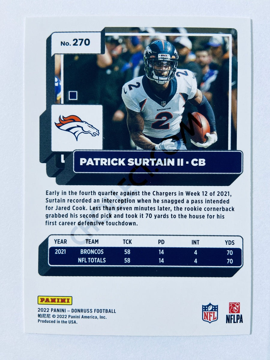 Patrick Surtain II - Denver Broncos 2022 Panini Donruss #270