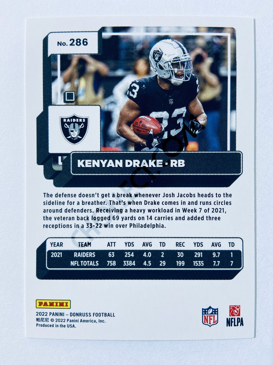 Kenyan Drake - Las Vegas Raiders 2022 Panini Donruss #286