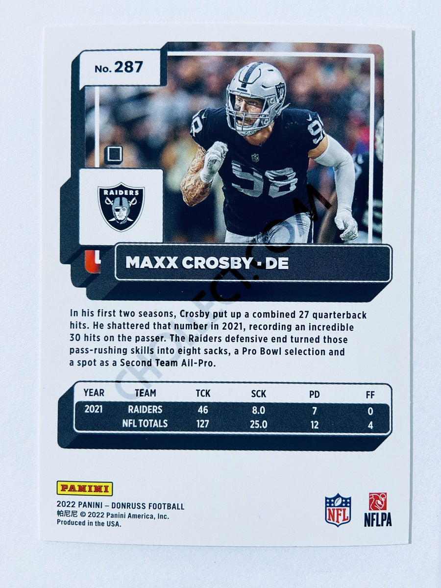 Maxx Crosby - Las Vegas Raiders 2022 Panini Donruss #287