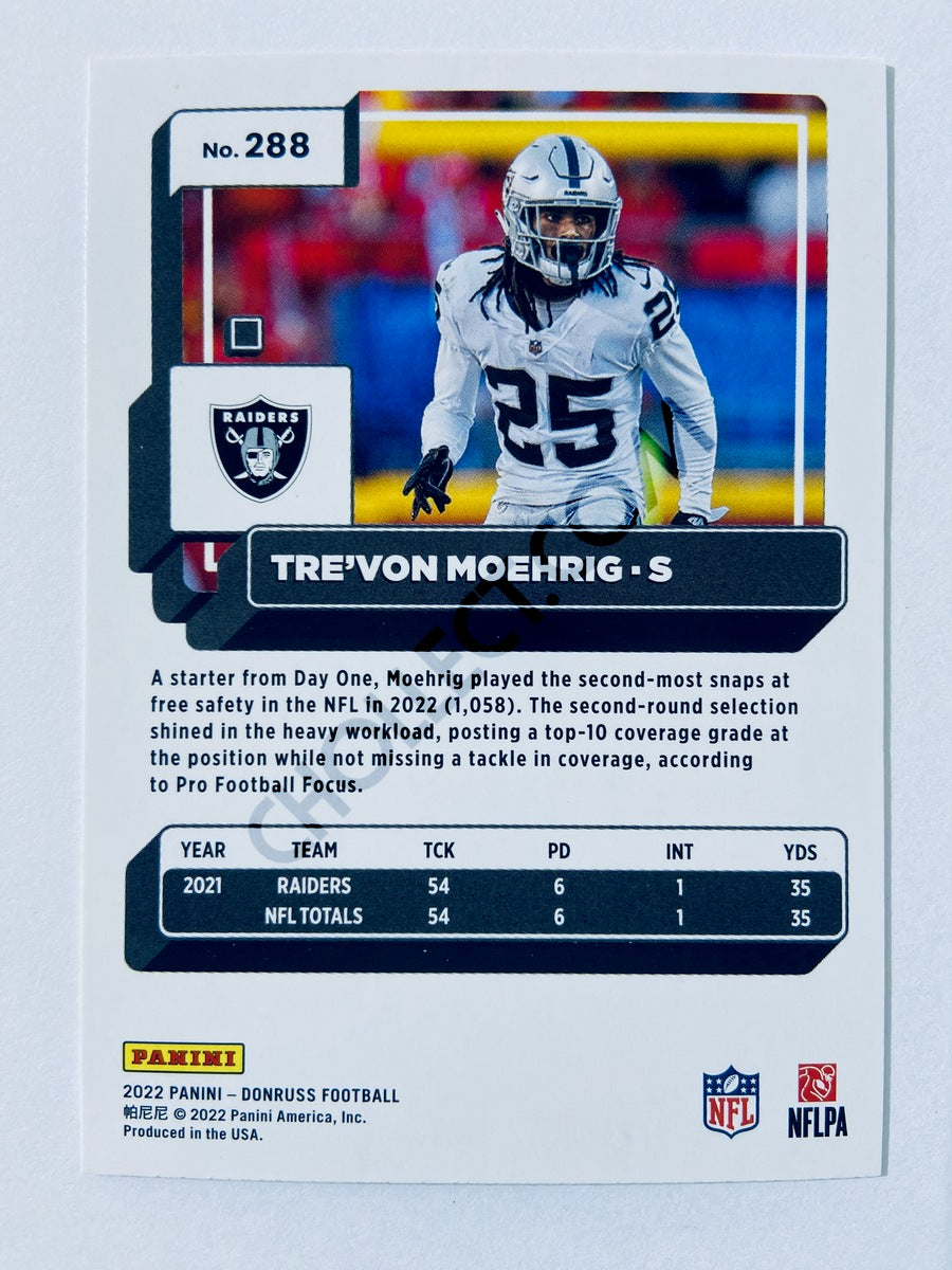 Tre'von Moehrig - Las Vegas Raiders 2022 Panini Donruss #288