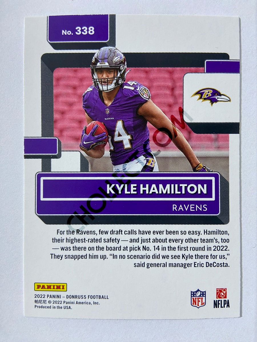 Kyle Hamilton - Baltimore Ravens 2022 Panini Donruss Rated Rookie #338