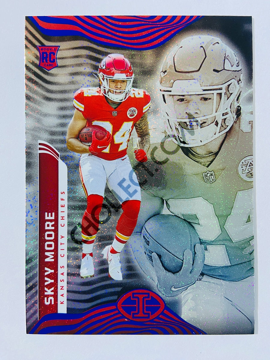 Skyy Moore - Kansas City Chiefs 2022 Panini Illusions RC Rookie Stardust Parallel #45
