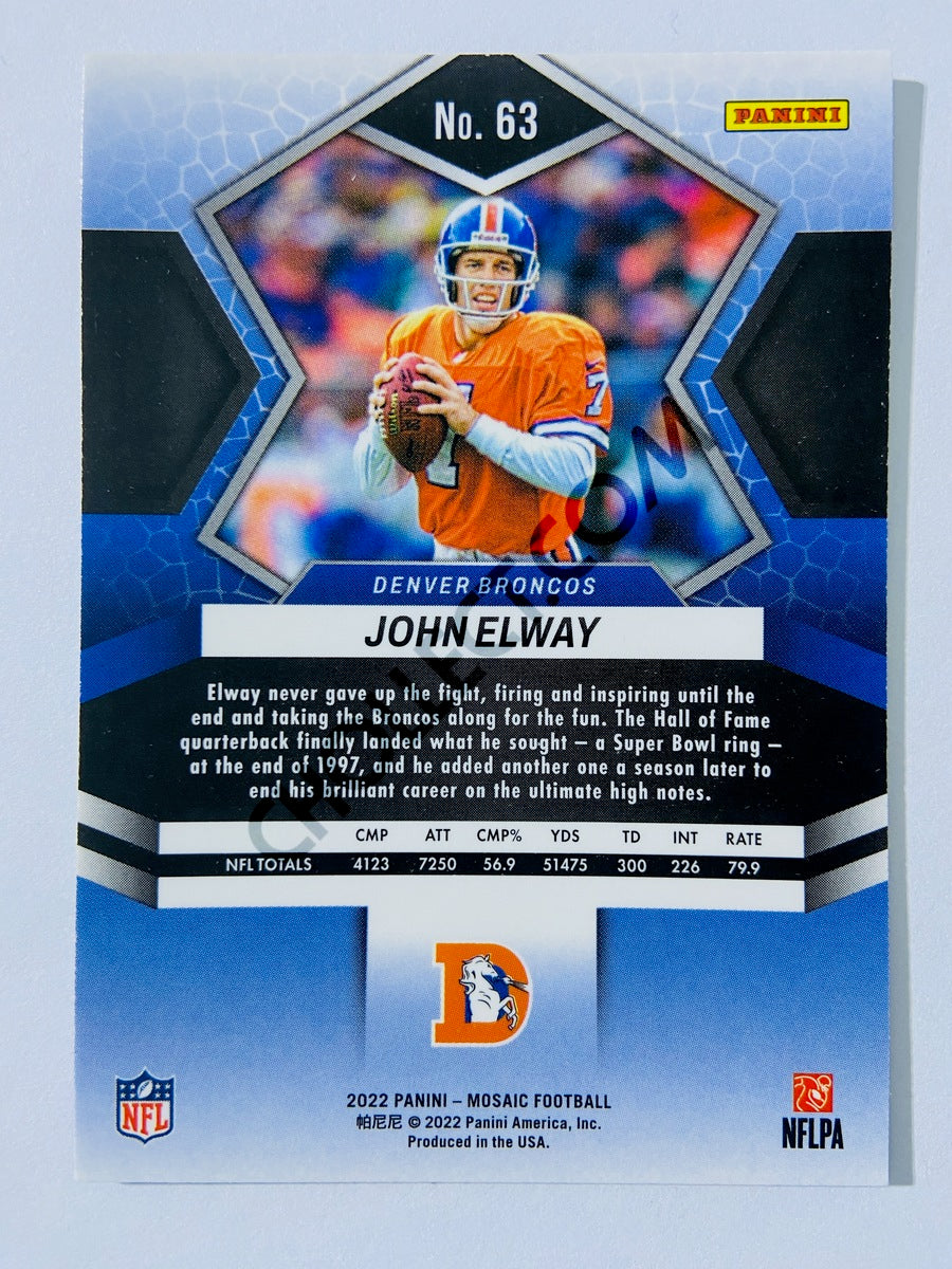 John Elway - Denver Broncos 2022 Panini Mosaic #63