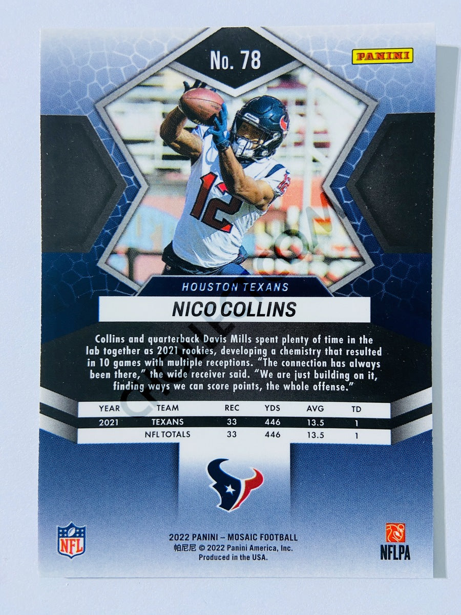 Nico Collins - Houston Texans 2022 Panini Mosaic #78