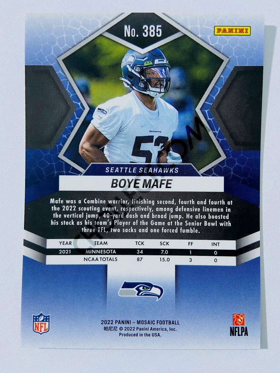 Boye Mafe - Seattle Seahawks 2022 Panini Mosaic RC Rookie #385