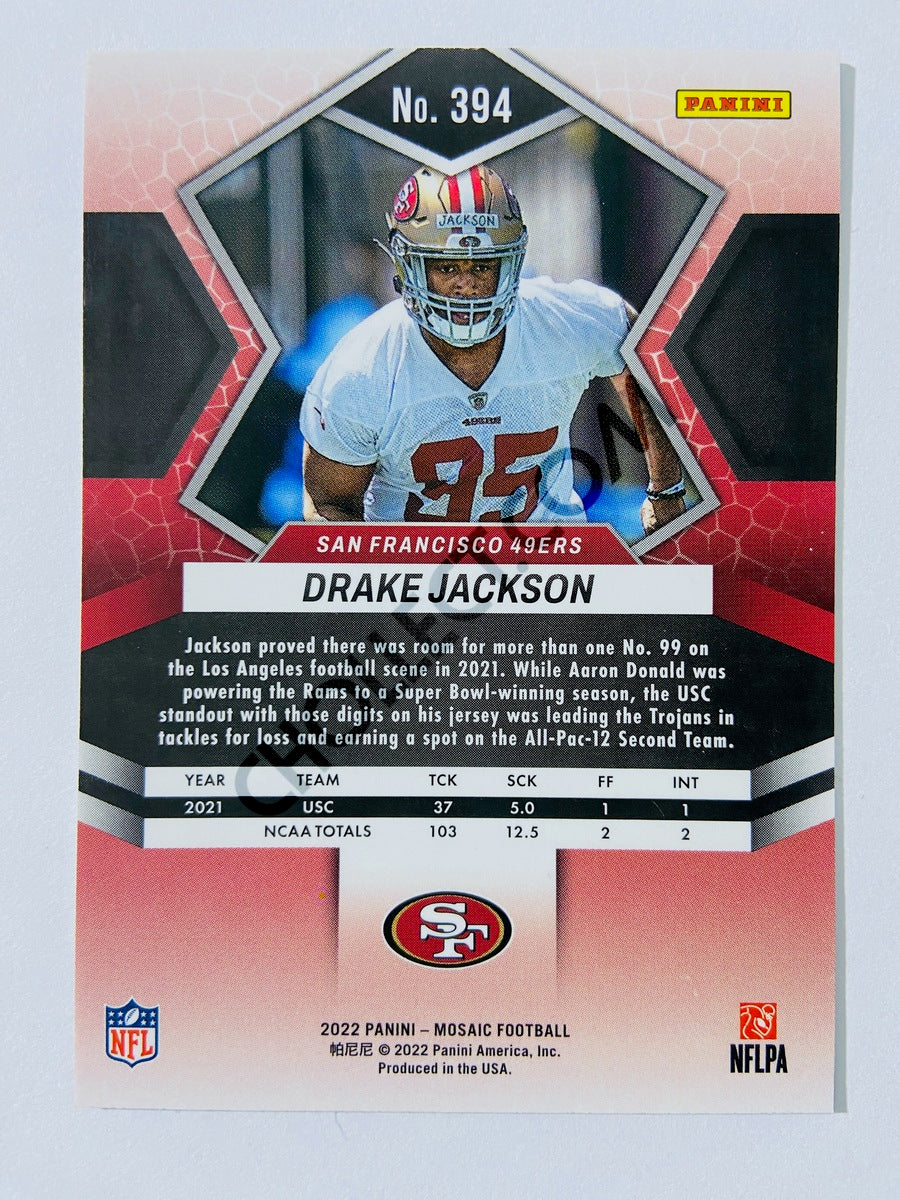 Drake Jackson - San Francisco 49ers 2022 Panini Mosaic RC Rookie #394