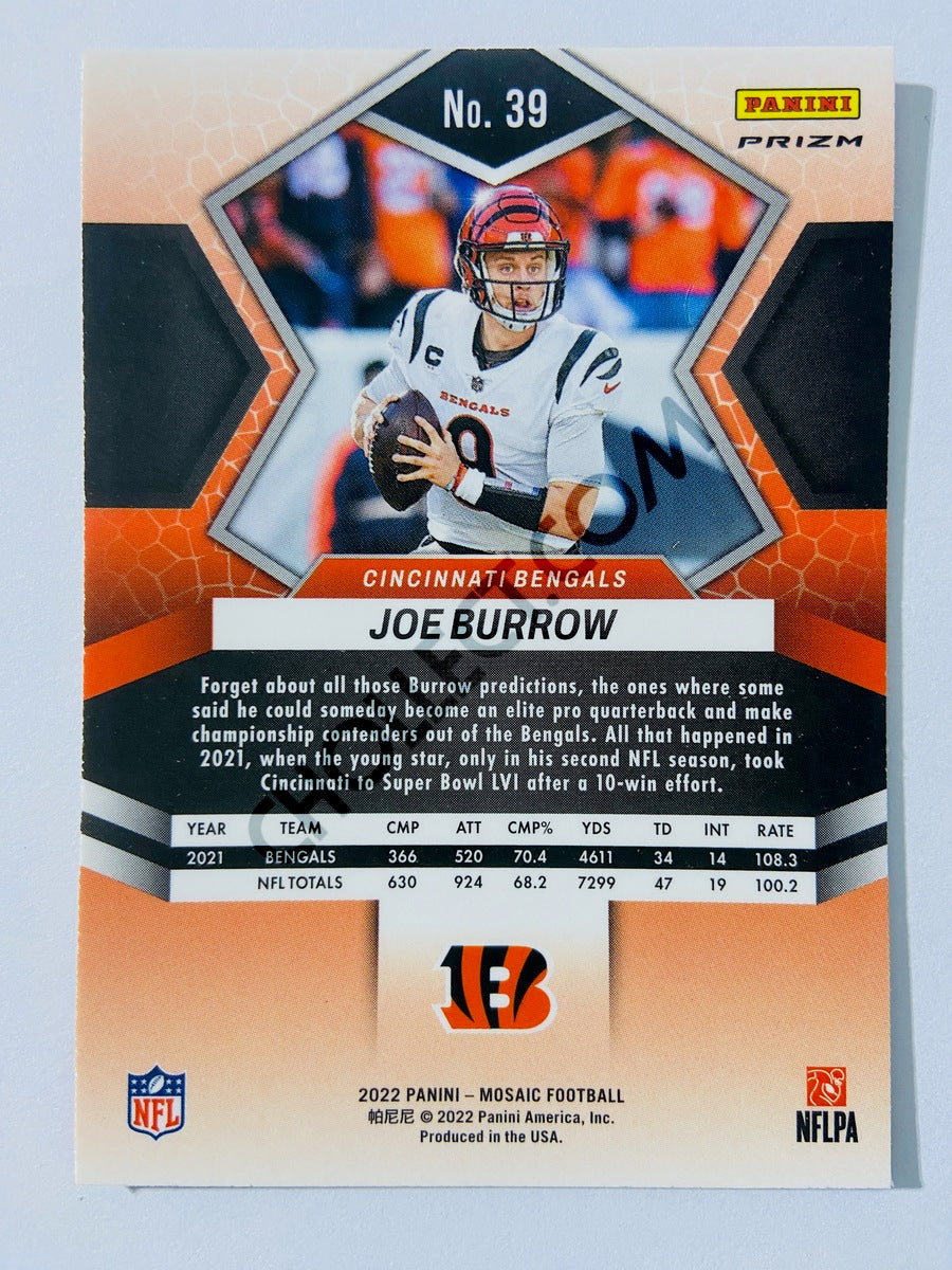 Joe Burrow - Cincinnati Bengals 2022 Panini Mosaic Pink Camo Parallel #39