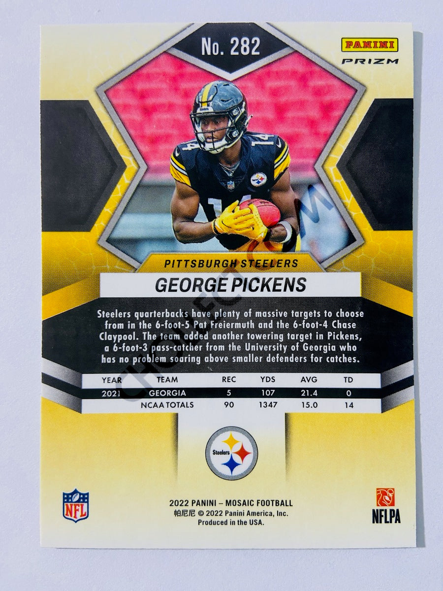 George Pickens - Pittsburgh Steelers 2022 Panini Mosaic NFL Debut Green Prizm Parallel #282