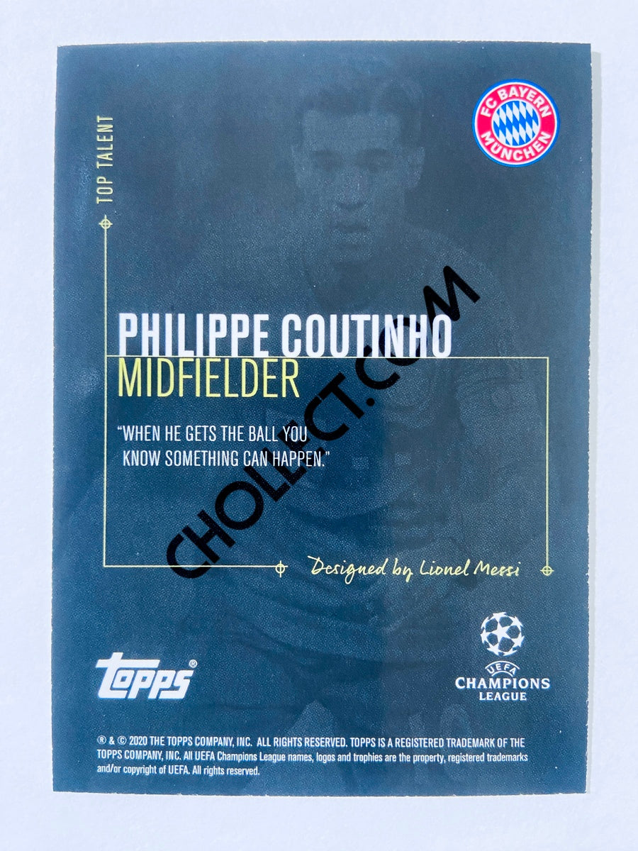 Philippe Coutinho - FC Bayern München 2020 Topps Designed by Messi Top Talent