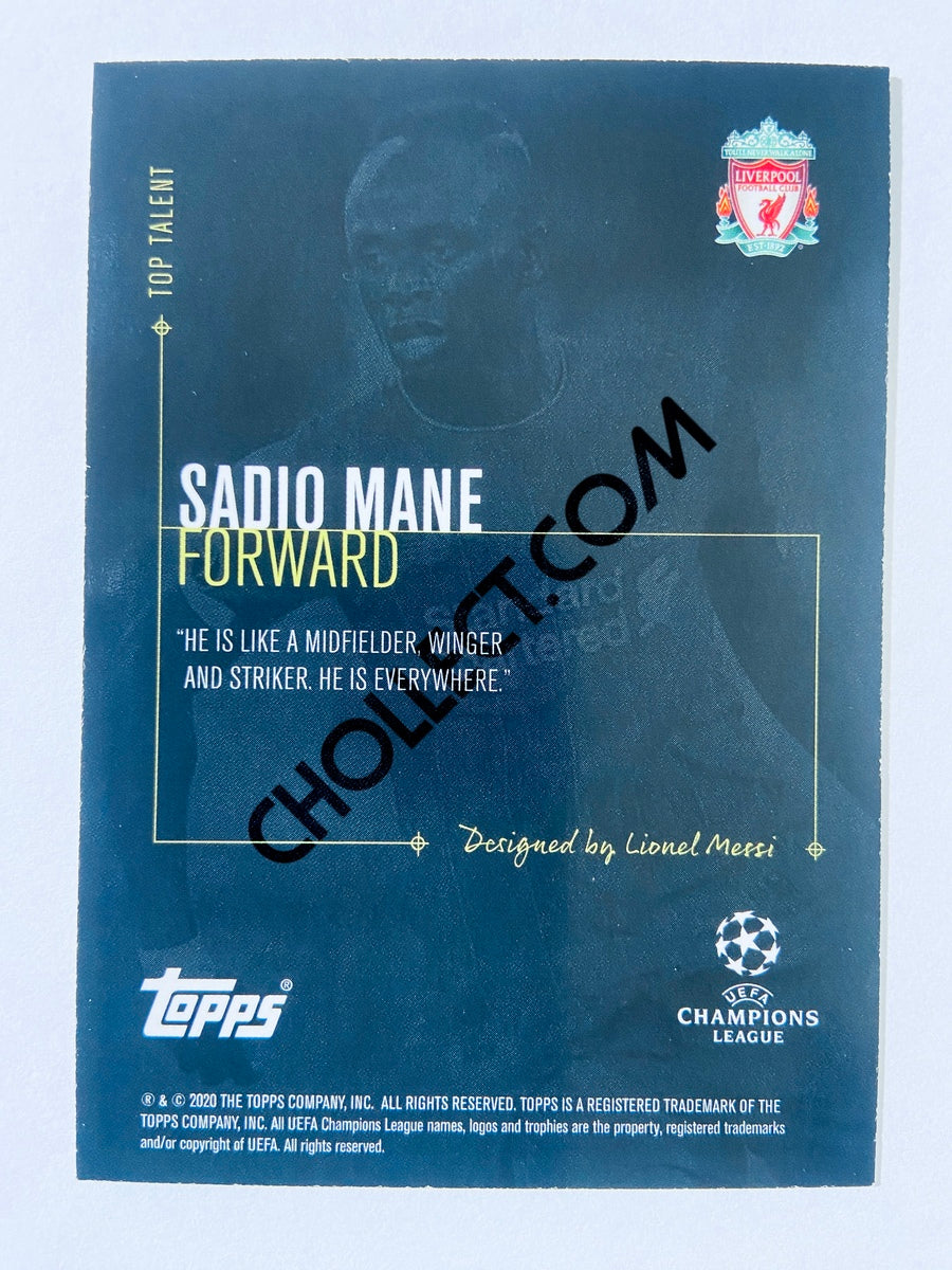 Sadio Mane - Liverpool FC 2020 Topps Designed by Messi Top Talent