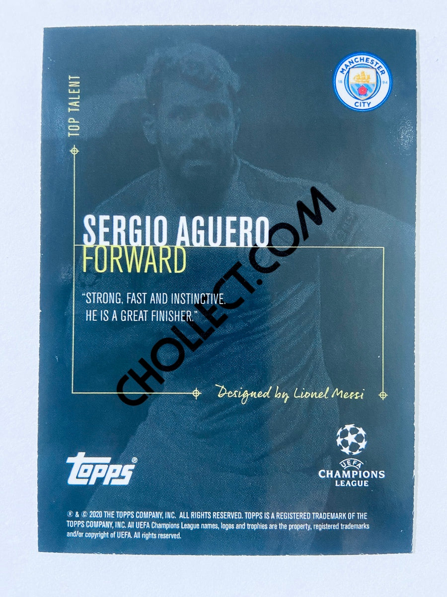 Sergio Aguero - Manchester City 2020 Topps Designed by Messi Top Talent