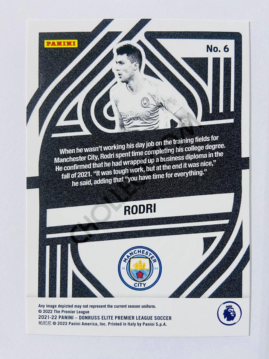 Rodri – Manchester City 2021-22 Panini Donruss Elite Premier League Elite Deck #6