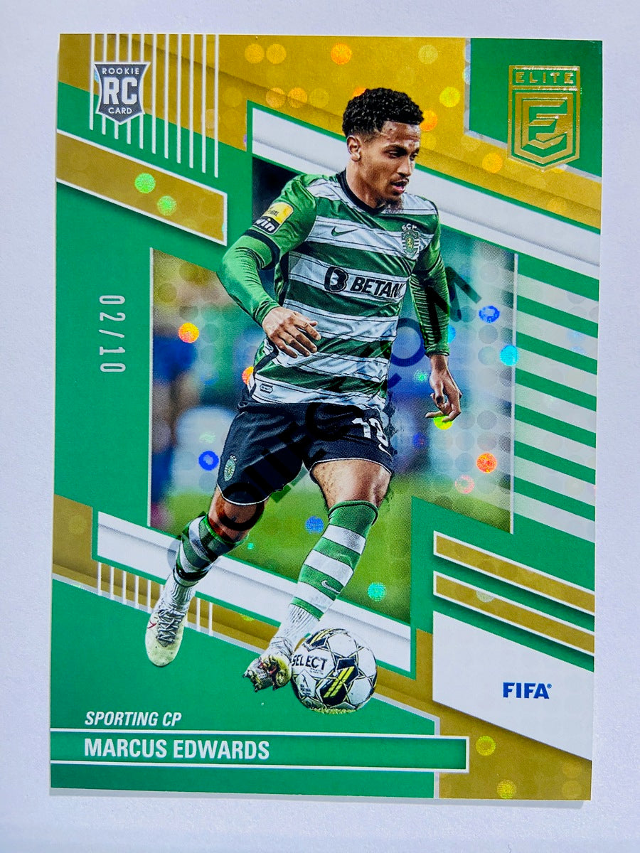 Marcus Edwards - Sporting CP 2022-23 Panini Donruss Elite FIFA RC Rookie #224 Gold Disco Parallel 02/10