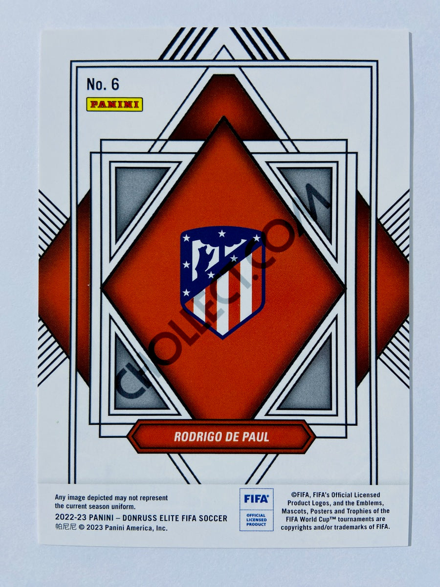 Rodrigo De Paul - Atletico de Madrid 2022-23 Panini Donruss Elite FIFA Elite Deck Insert #6