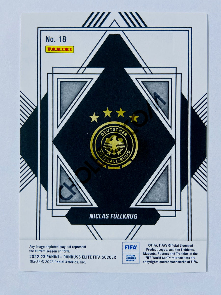 Niclas Füllkrug - Germany 2022-23 Panini Donruss Elite FIFA Elite Deck Insert #18
