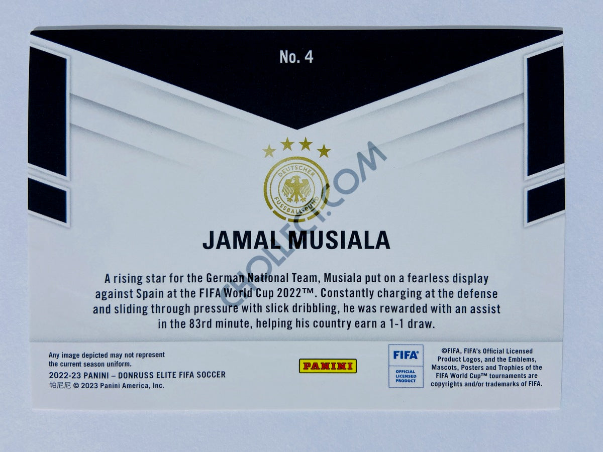 Jamal Musiala - Germany 2022-23 Panini Donruss Elite FIFA Field Vision Insert #4
