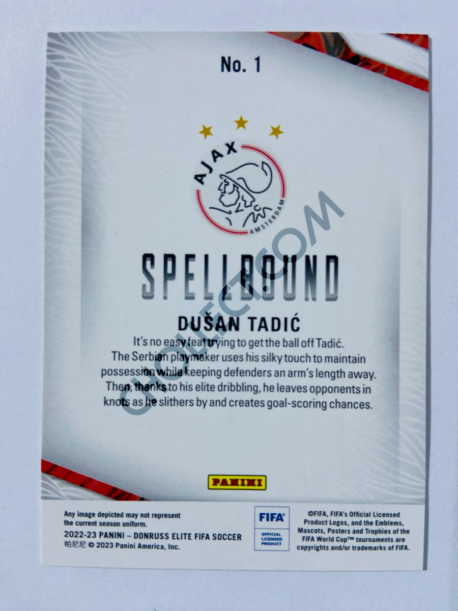 Dusan Tadic - AFC Ajax 2022-23 Panini Donruss Elite FIFA Spellbound Insert #1