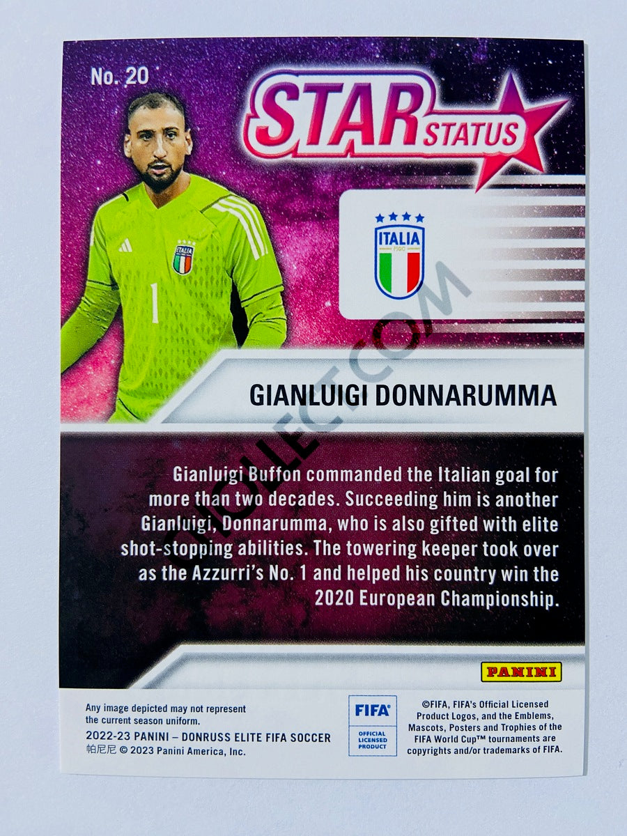 Gianluigi Donnarumma - Italy 2022-23 Panini Donruss Elite FIFA Star Status Insert #20