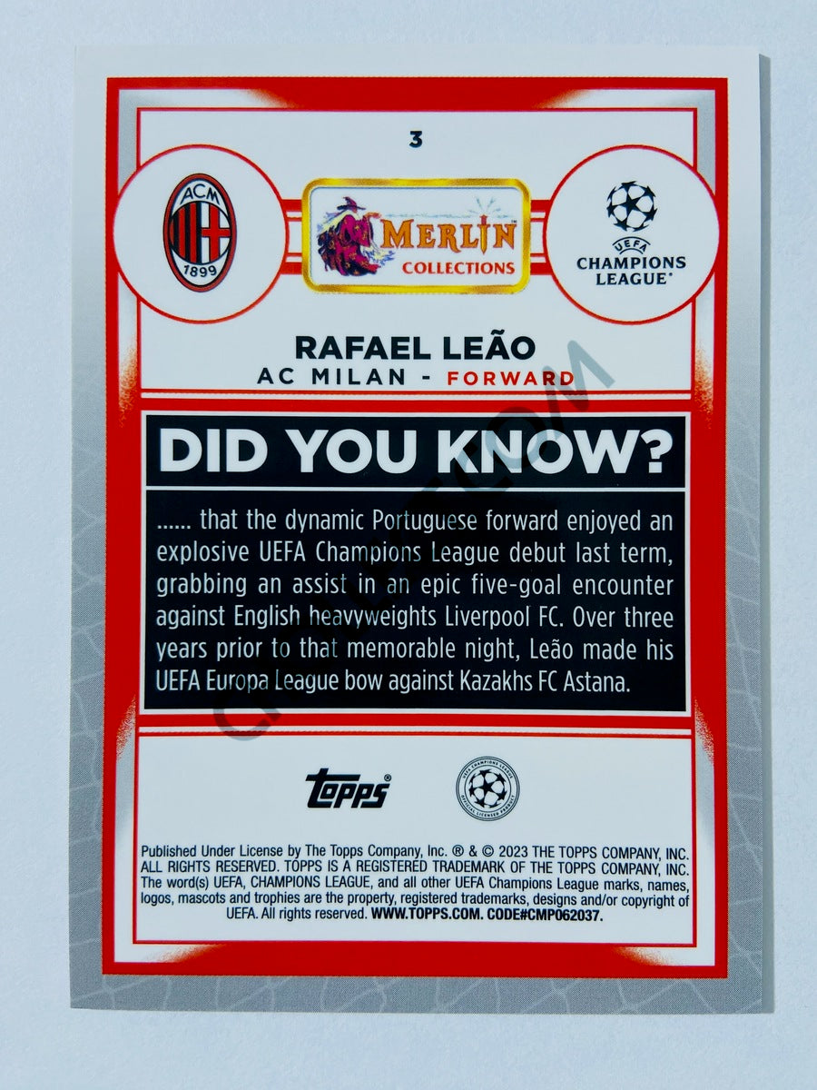 Rafael Leão - AC Milan 2022-23 Topps Merlin Chrome UEFA Club Competitions #3