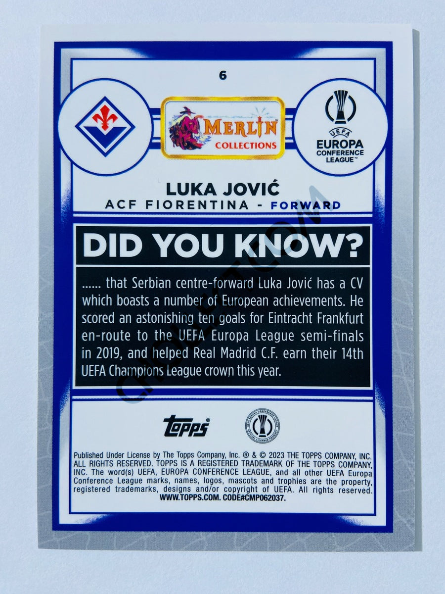 Luka Jović - ACF Fiorentina 2022-23 Topps Merlin Chrome UEFA Club Competitions #6