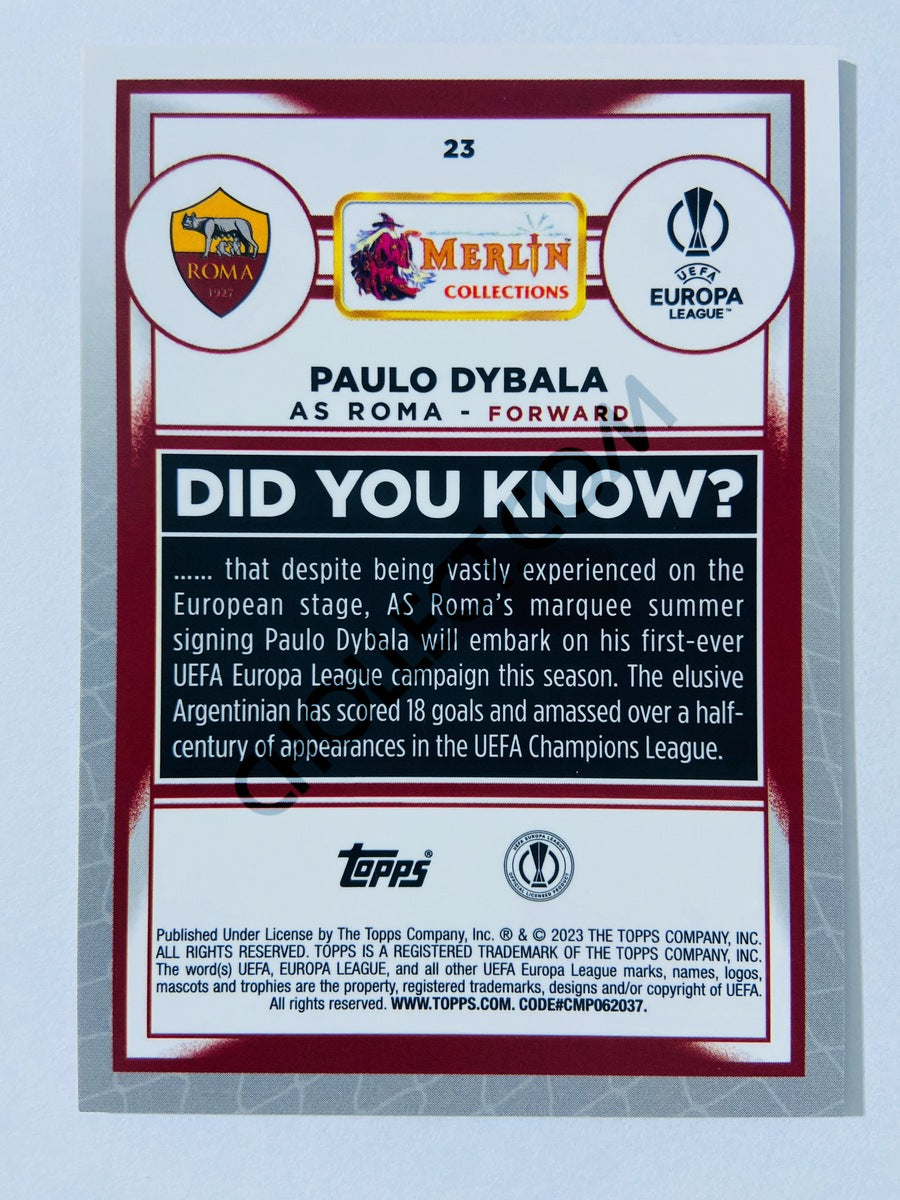 Paulo Dybala - AS Roma 2022-23 Topps Merlin Chrome UEFA Club Competitions #23