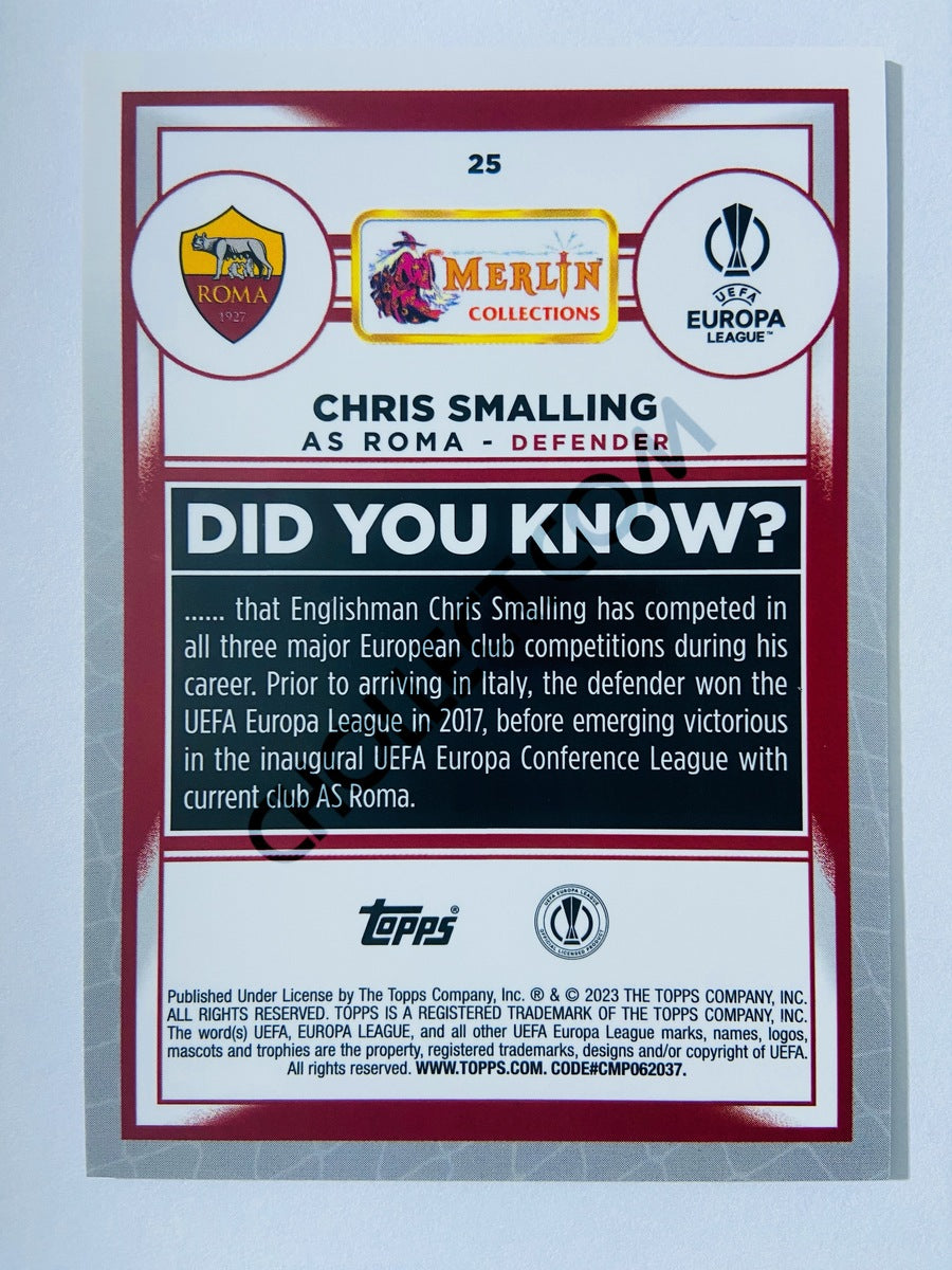 Chris Smalling - AS Roma 2022-23 Topps Merlin Chrome UEFA Club Competitions #25