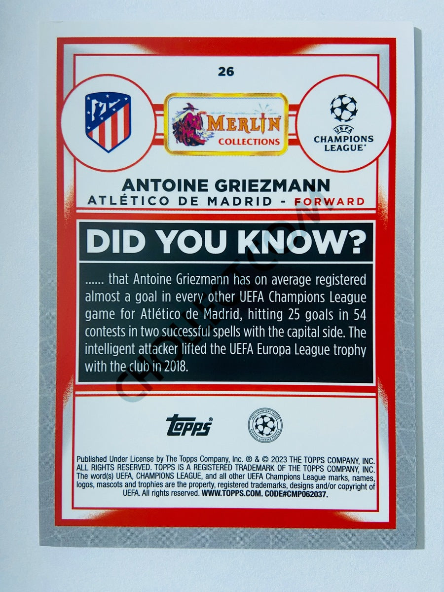 Antoine Griezmann - Atlético de Madrid 2022-23 Topps Merlin Chrome UEFA Club Competitions #26