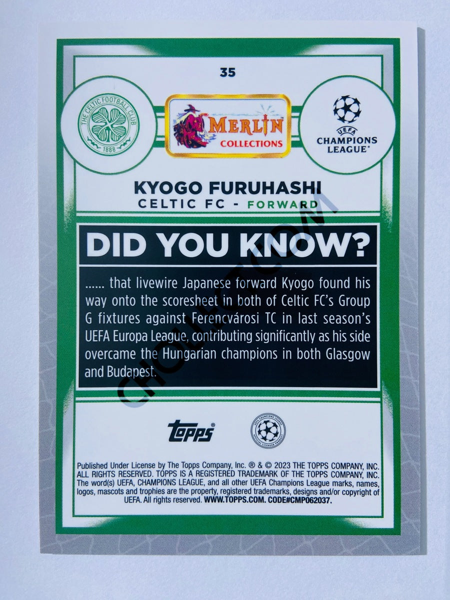 Kyogo Furuhashi - Celtic FC 2022-23 Topps Merlin Chrome UEFA Club Competitions #35
