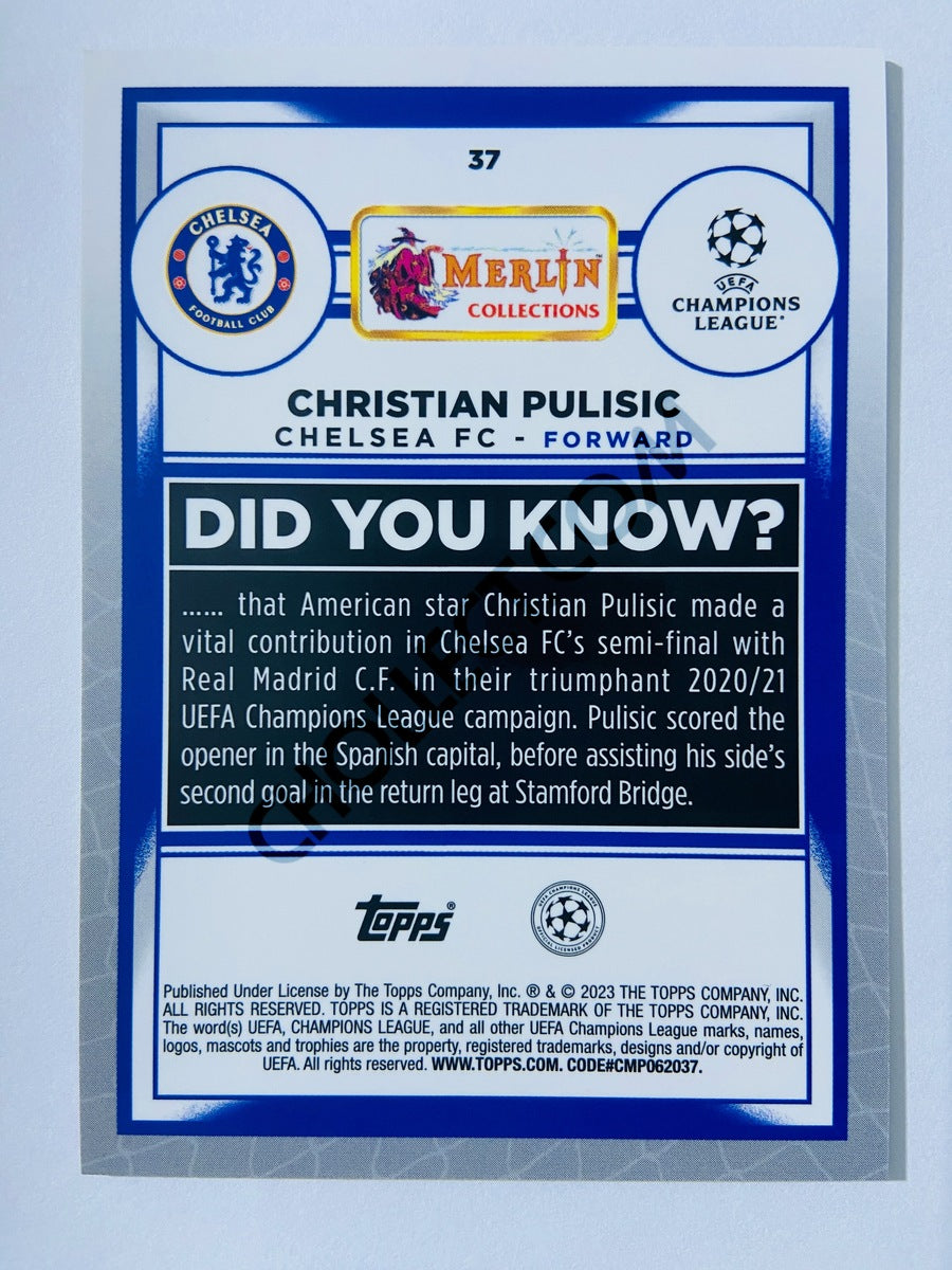 Christian Pulisic - Chelsea FC 2022-23 Topps Merlin Chrome UEFA Club Competitions #37