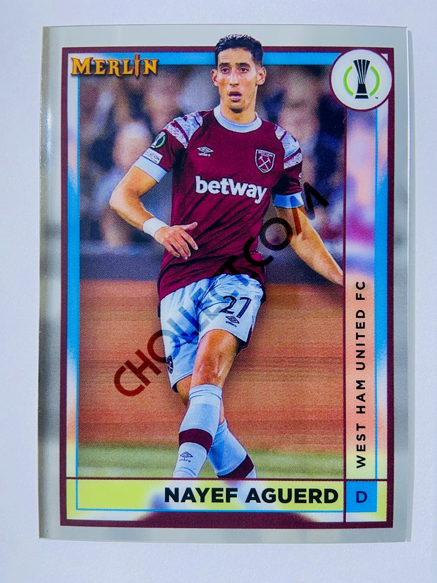 Nayef Aguerd - West Ham United FC 2022-23 Topps Merlin Chrome UEFA Club Competitions #38