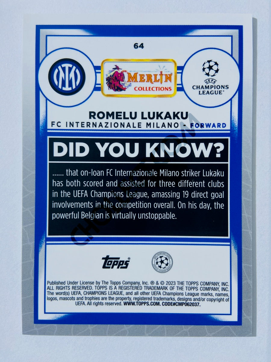 Romelu Lukaku - FC Internazionale Milano 2022-23 Topps Merlin Chrome UEFA Club Competitions #64