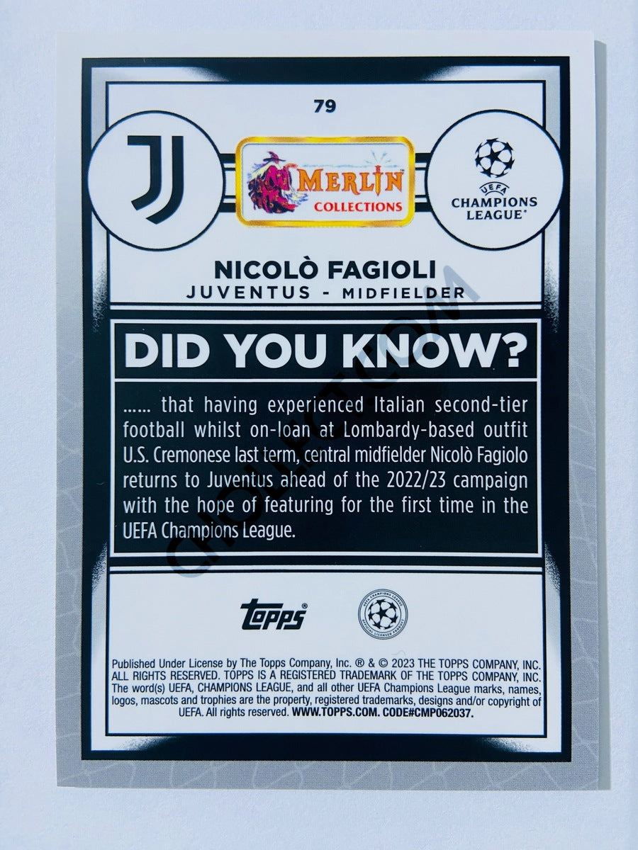 Nicolò Fagioli - Juventus 2022-23 Topps Merlin Chrome UEFA Club Competitions RC Rookie #79