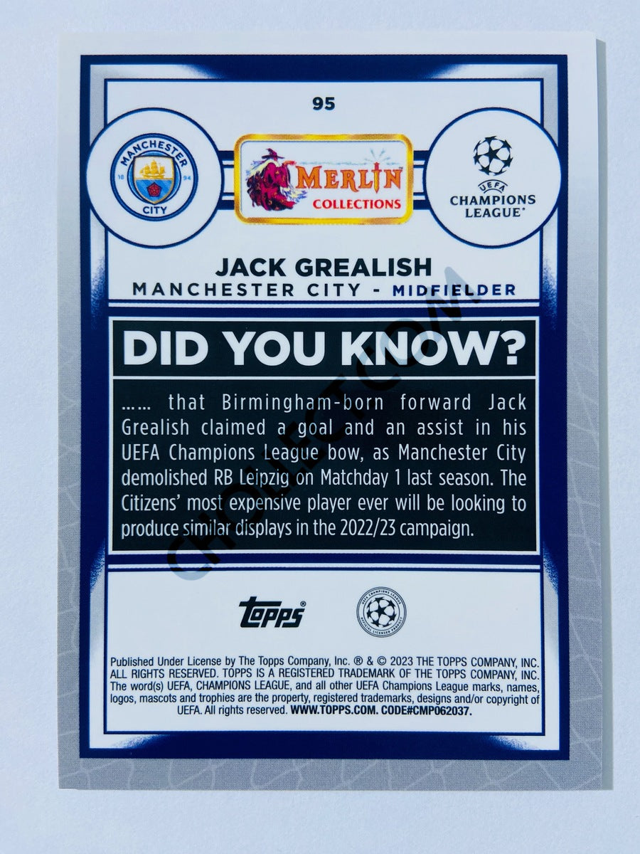 Jack Grealish - Manchester City 2022-23 Topps Merlin Chrome UEFA Club Competitions #95
