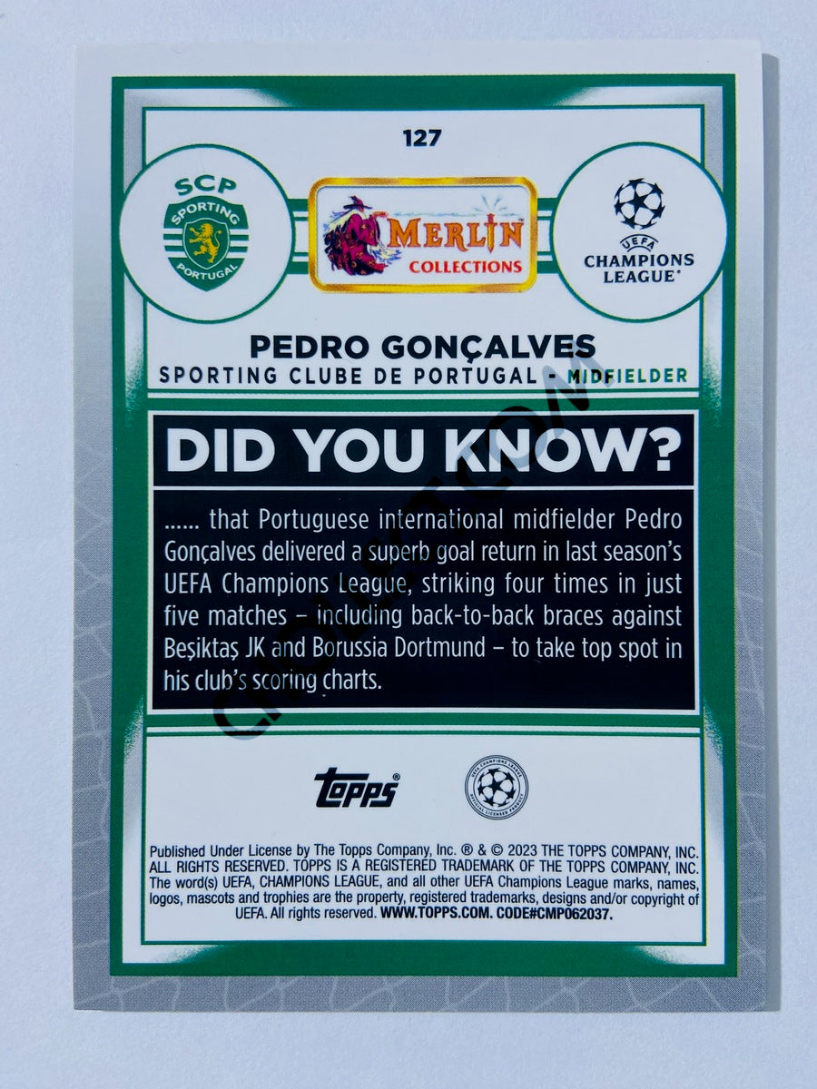 Pedro Gonçalves - Sporting Clube de Portugal 2022-23 Topps Merlin Chrome UEFA Club Competitions #127