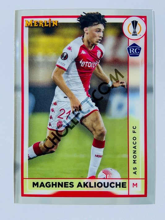 Maghnes Akliouche - AS Monaco FC 2022-23 Topps Merlin Chrome UEFA Club Competitions RC Rookie #17