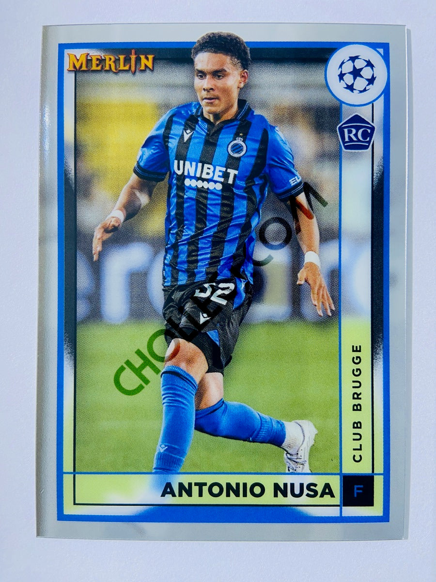 Antonio Nusa - Club Brugge 2022-23 Topps Merlin Chrome UEFA Club Competitions RC Rookie #45