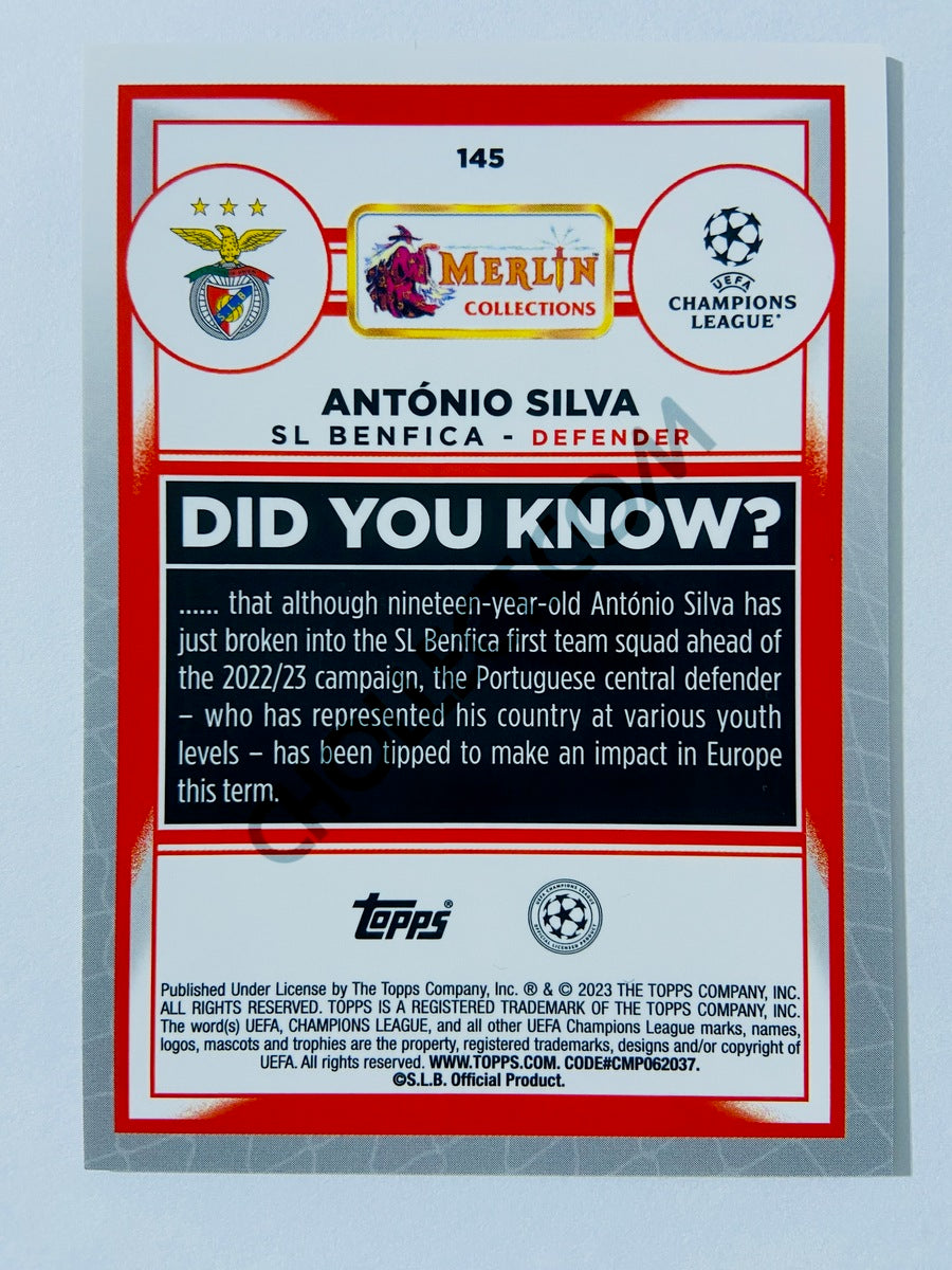 Antonio Silva - SL Benfica 2022-23 Topps Merlin Chrome UEFA Club Competitions RC Rookie #145