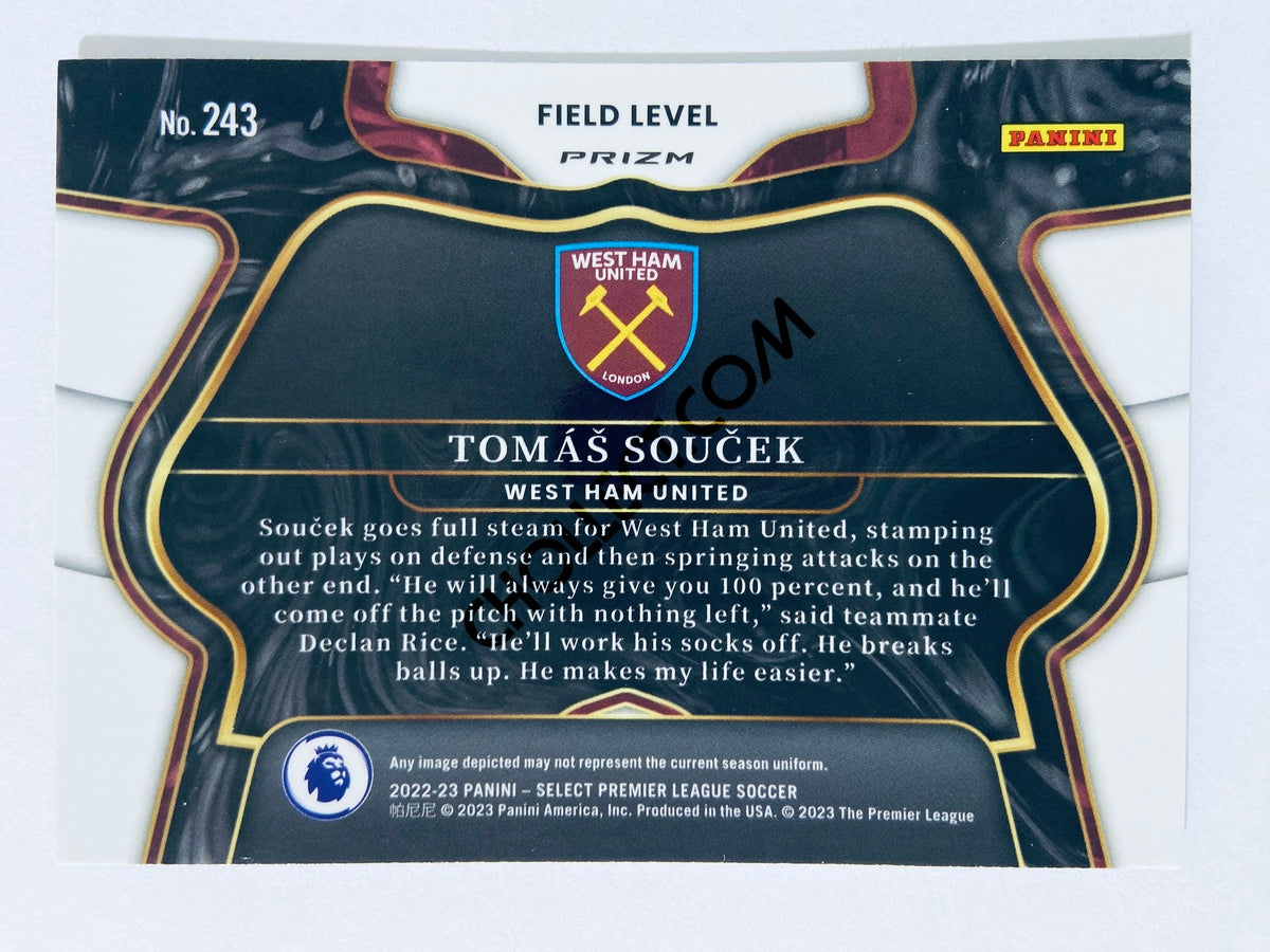 Tomas Soucek - West Ham United 2022-23 Panini Select Premier League Field Level Pink Ice Parallel #243
