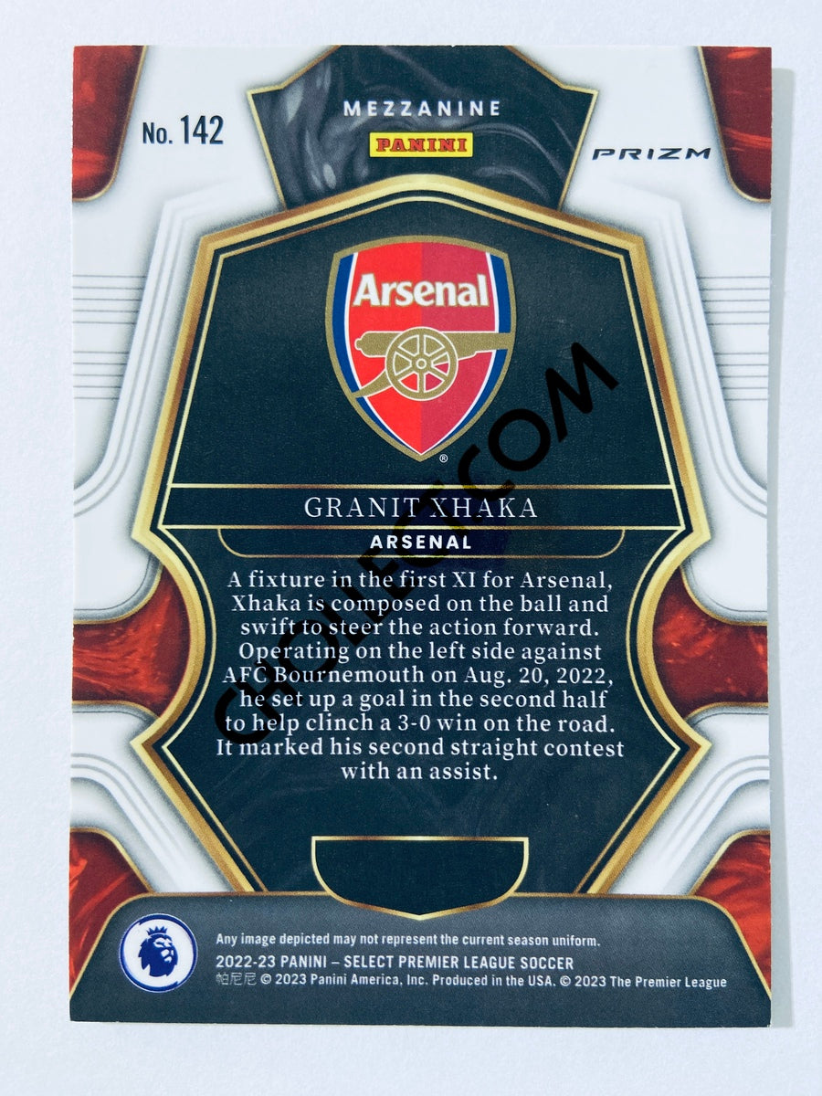 Granit Xhaka - Arsenal 2022-23 Panini Select Premier League Mezzanine Pink Ice Parallel #142