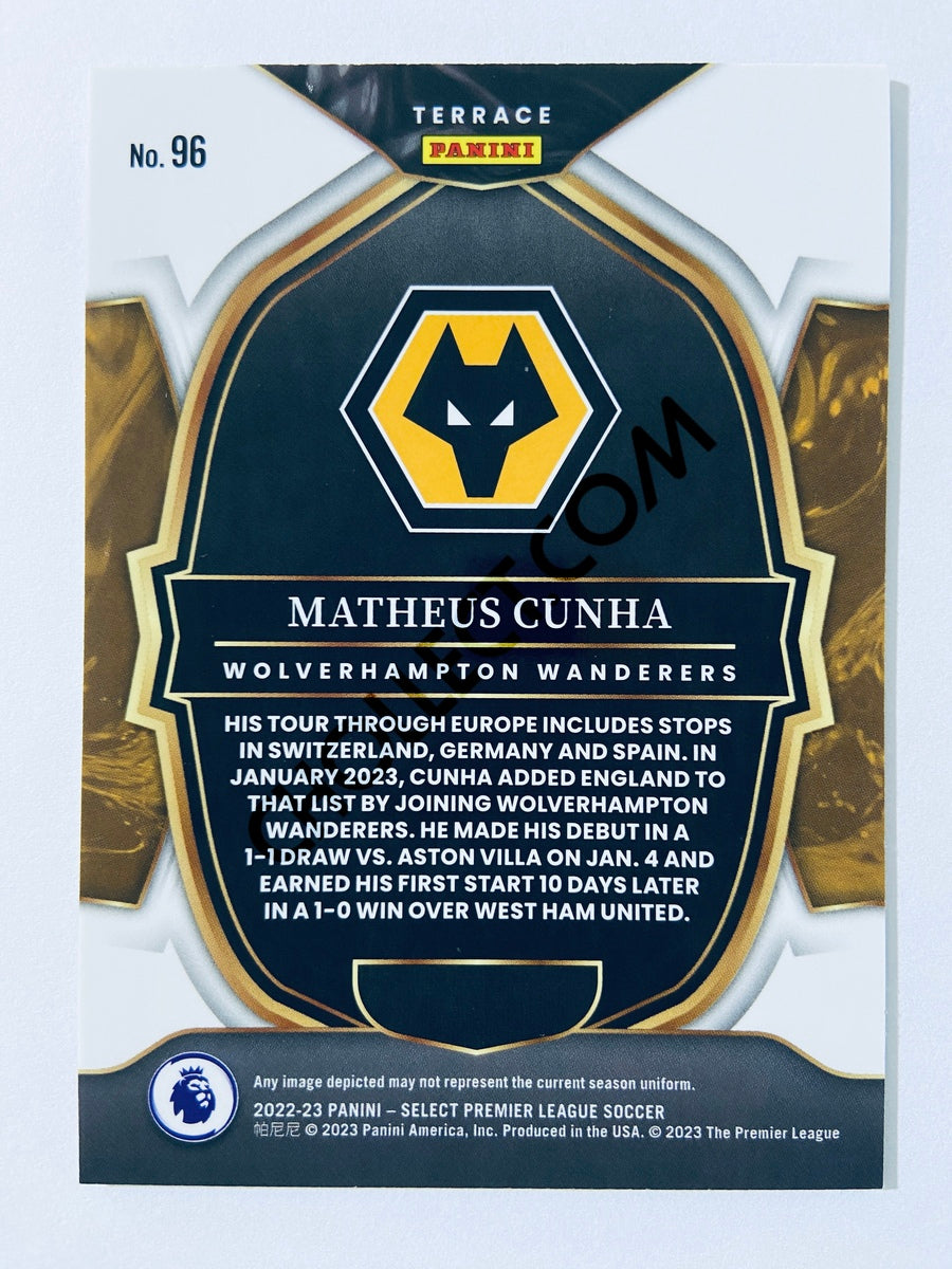 Matheus Cunha - Wolverhampton Wanderers 2022-23 Panini Select Premier League Terrace #96