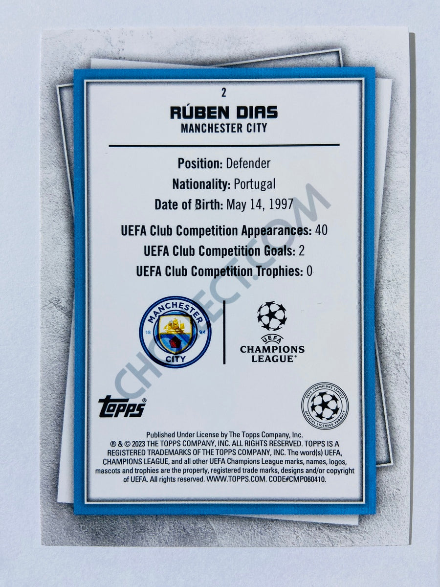 Ruben Dias - Manchester City 2022-23 Topps UEFA Superstars #2