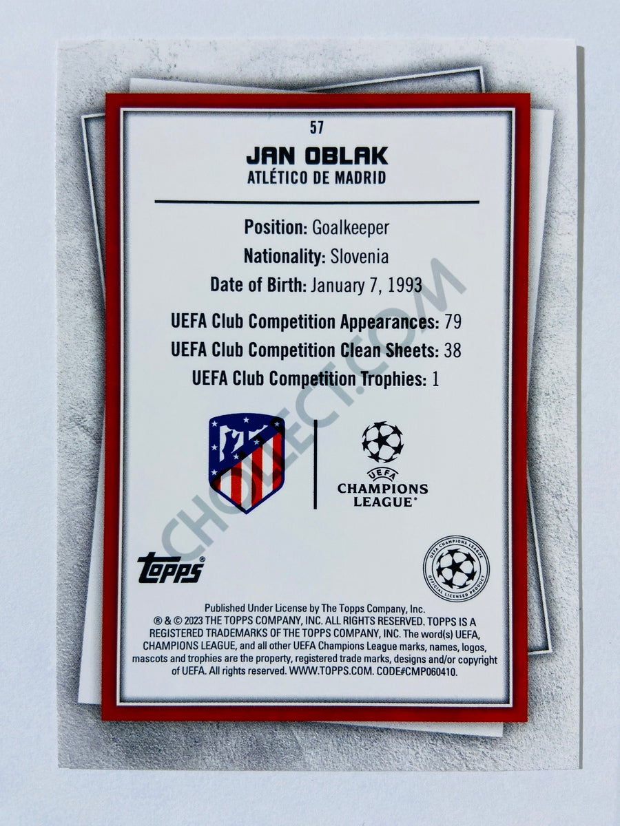 Jan Oblak - Atlético de Madrid 2022-23 Topps UEFA Superstars #57