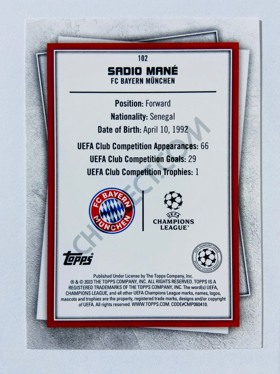 Sadio Mané - FC Bayern München 2022-23 Topps UEFA Superstars #102