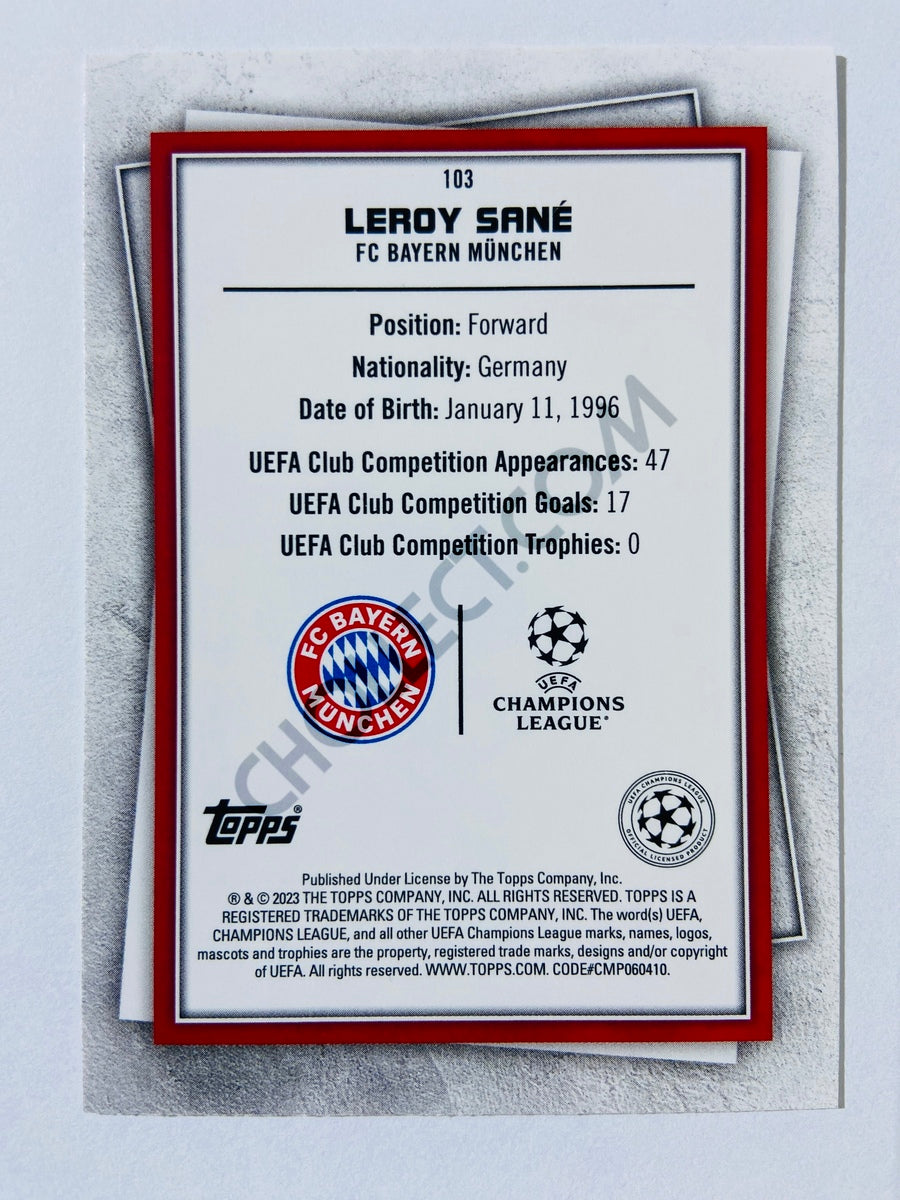 Leroy Sané - FC Bayern München 2022-23 Topps UEFA Superstars #103