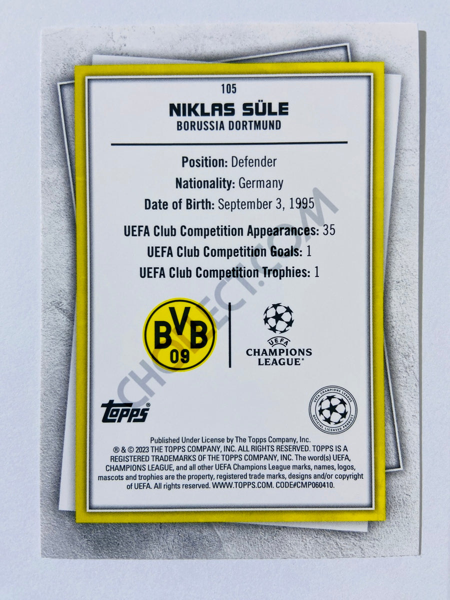 Niklas Süle - Borussia Dortmund 2022-23 Topps UEFA Superstars #105