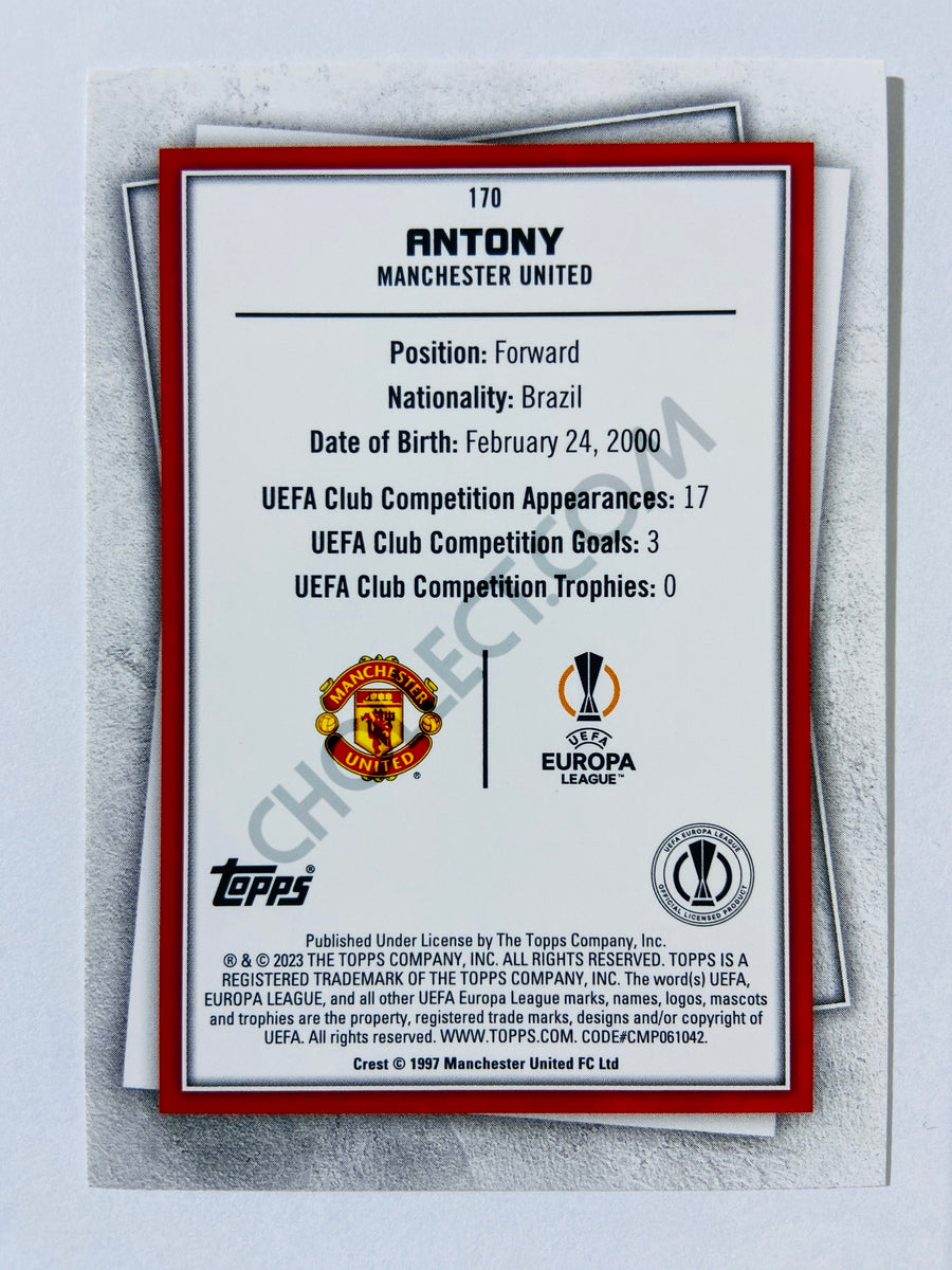 Antony - Manchester United 2022-23 Topps UEFA Superstars #170