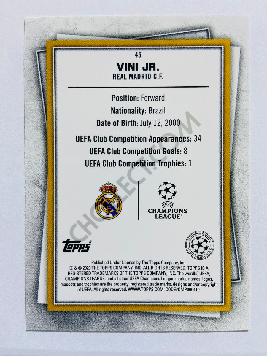Vini Jr - Real Madrid CF 2022-23 Topps UEFA Superstars Fire & Ice Limited Parallel #45