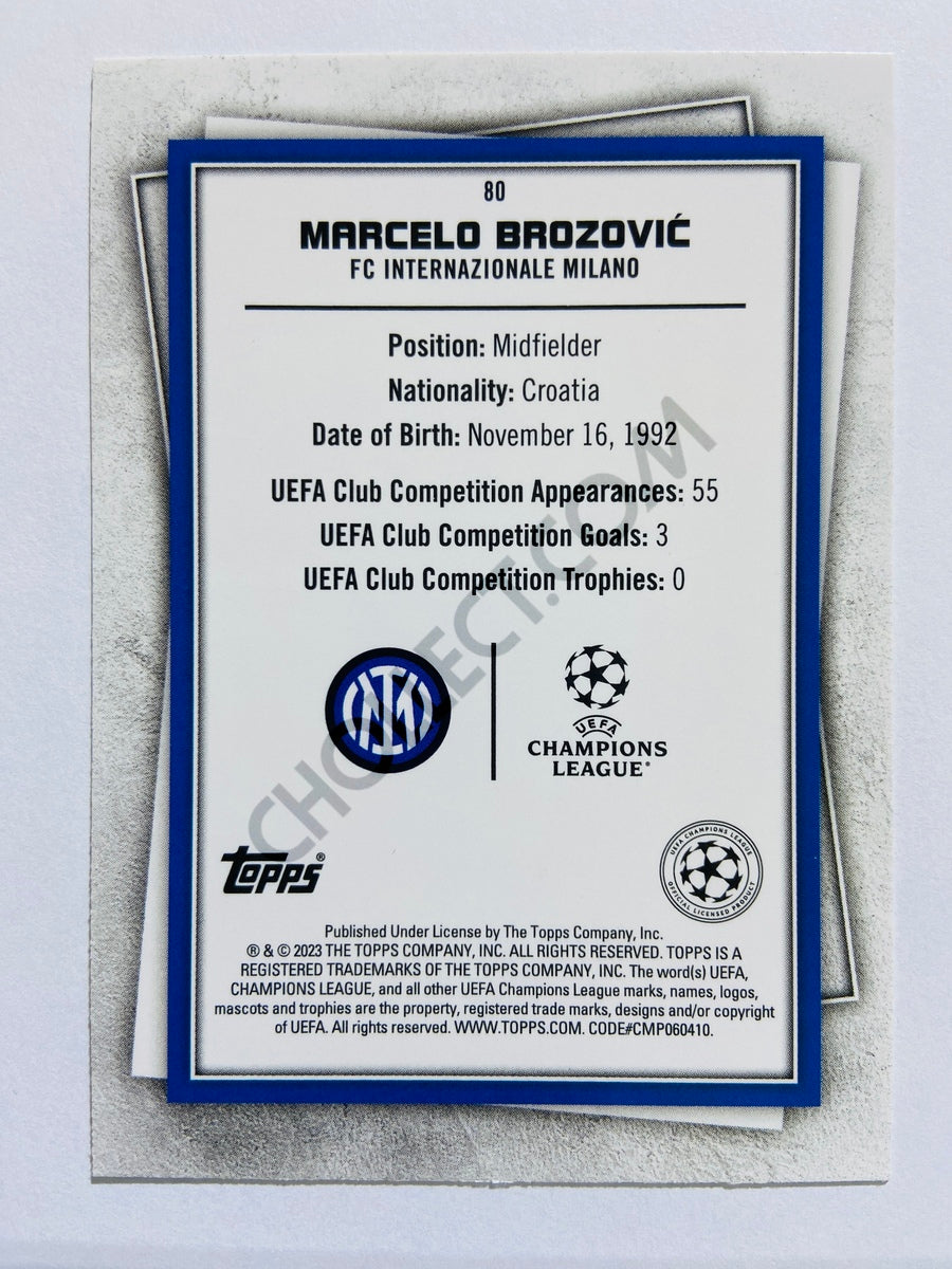 Marcelo Brozovic - FC Internazionale Milano 2022-23 Topps UEFA Superstars Fire & Ice Limited Parallel #80
