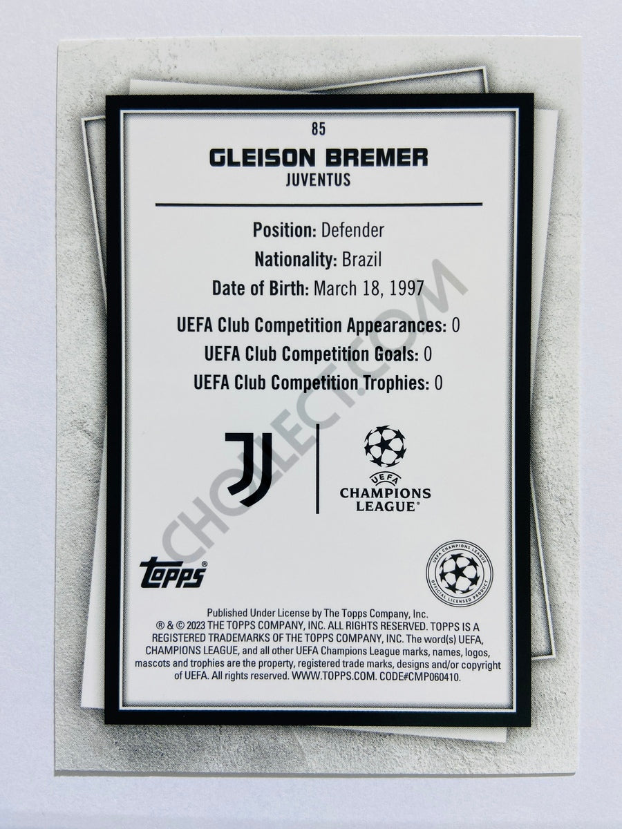 Gleison Bremer - Juventus 2022-23 Topps UEFA Superstars Uncommon Green Parallel #85